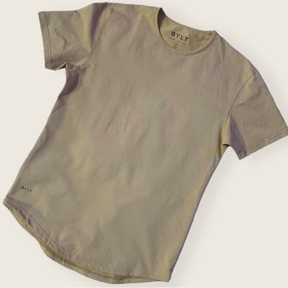 BYLT Basics Other - Bylt polka dot muscle tee size medium cream stretch athletic sports casual